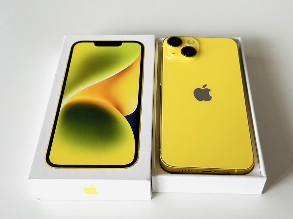 НОВ! Iphone 14 128GB Yellow 100% Батерия! Гаранция 6 месеца