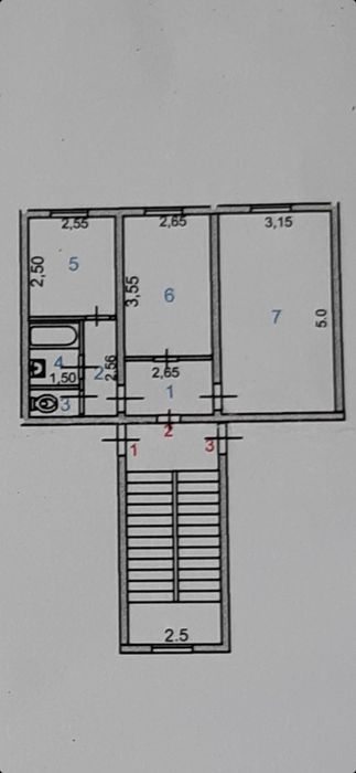 Продается 2- комнатная квартира в г.Кентау.