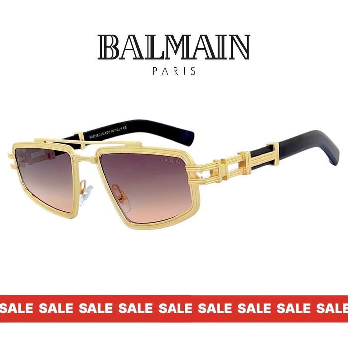 Balmain 2026 Paris мъжки слънчеви очила с метална масивна рамка UV400