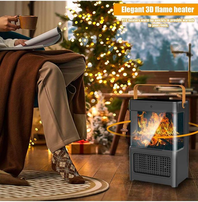 Анимирана камина 3D с керамичен нагревател с вентилатор 2200W Клас А