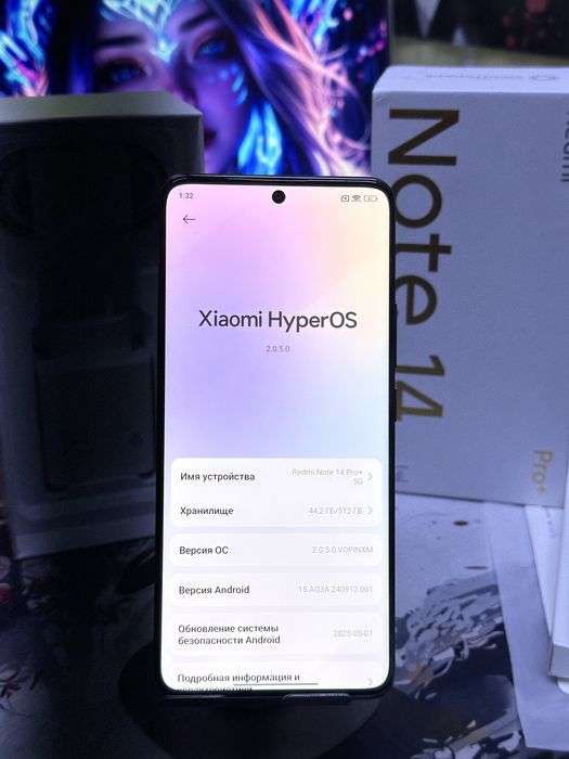 Redmi Note 14 Pro + 5G 512ГБ ram 12+12ГБ