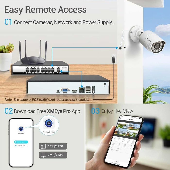 НОВ 16-канален видеорекордер 4K NVR - 4K/5MP WESTSHINE WS-N1216-4/k