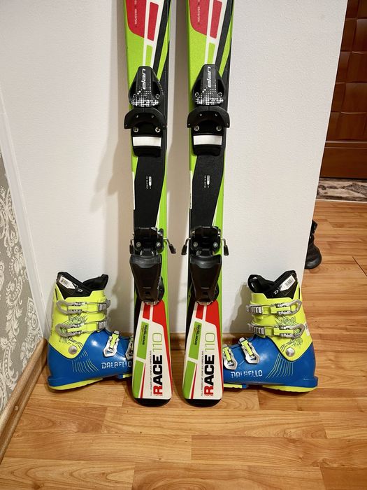 Schiuri copii 110 cm elan cu clapari set skiuri