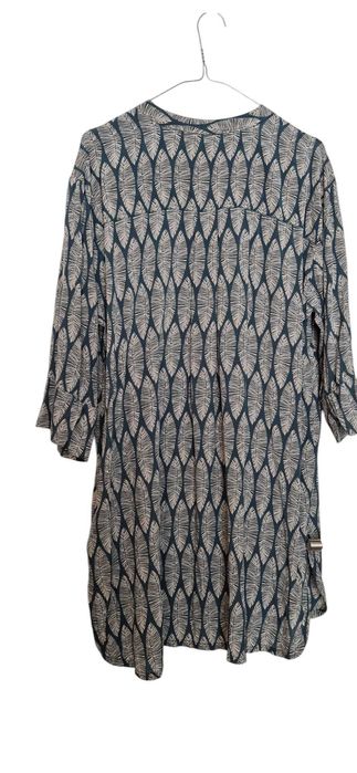 Tunica / camasa lunga din viscoza cu print frunza (femei)