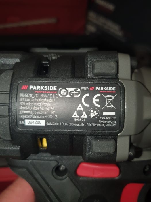 Акумулаторен ударен винтоверт PARKSIDE