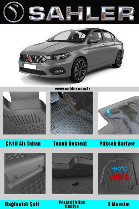 НОВО !!! Стелки гумени за Фиат ЕГЕА 2015 + FIAT Egea SAHLER