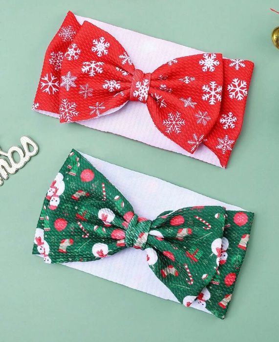 Коледни ленти за коса