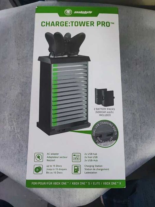 Snakebyte Charge Tower Pro Xbox One cu 2 acumulatori