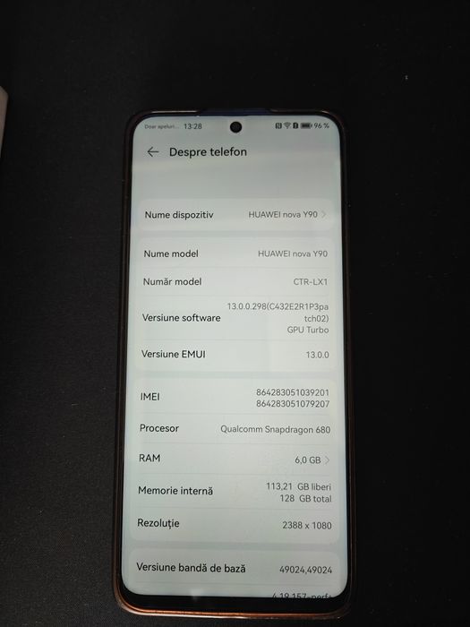 Huawei Nova Y90 Crystal Blue