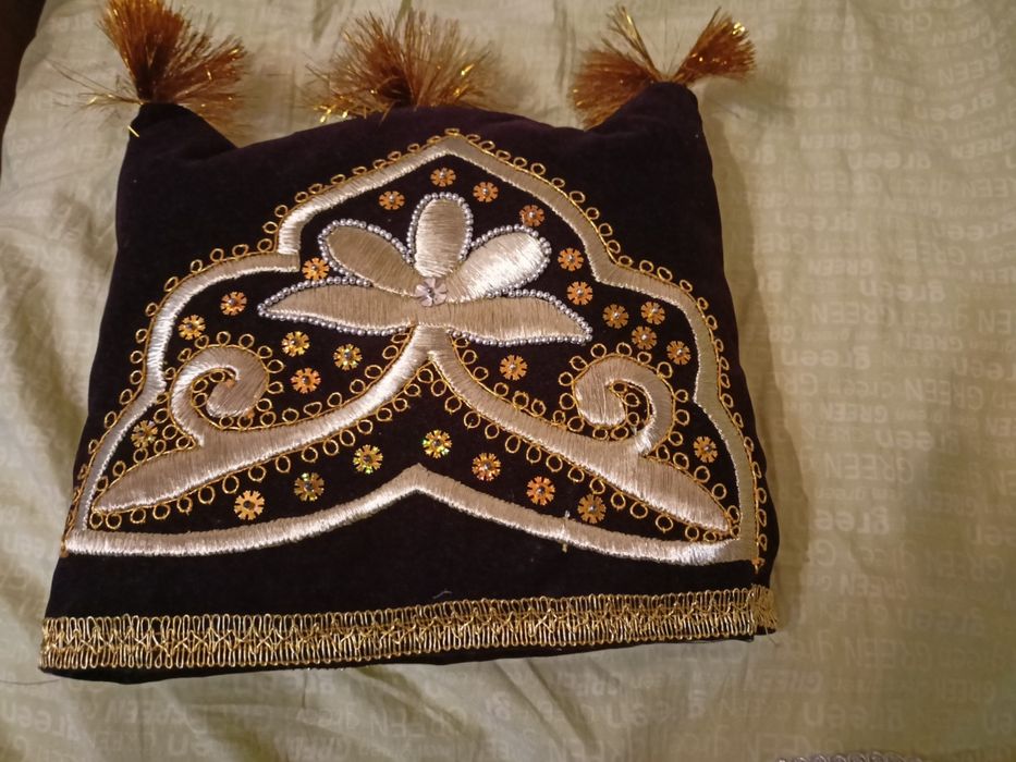 Шапка на чайник и веер из ткани