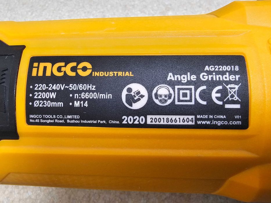 Болгарка INGCO под 230мм диск