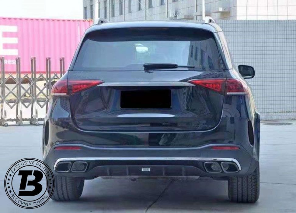 Difuzor Bara Spate cu Ornamente compatibil cu Mercedes GLE SUV W167 GLE63 Design
