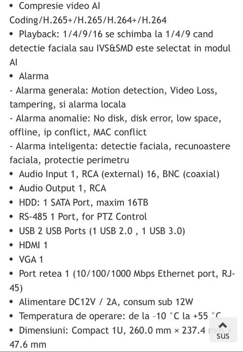 DVR Dahua 16 Canale nou