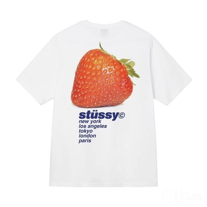 Срочно!Белая оверсайз-футболка Stussy