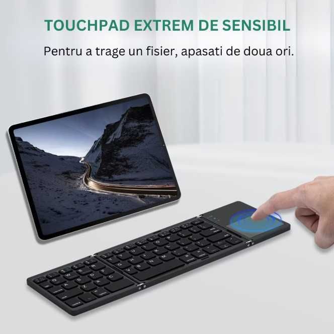 Tastatura pliabila Bluetooth, Portabila, subtire, Touchpad 2 click-uri