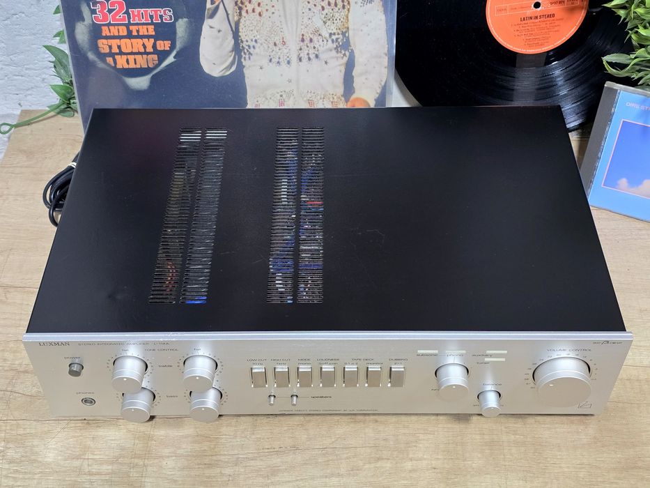 Amplificator LUXMAN L-114A, Hifi audio vintage stereo, argintie ,duo-B