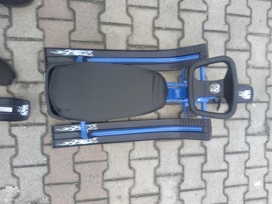 MONI Детска шейна с кормило СНЕЖКО син