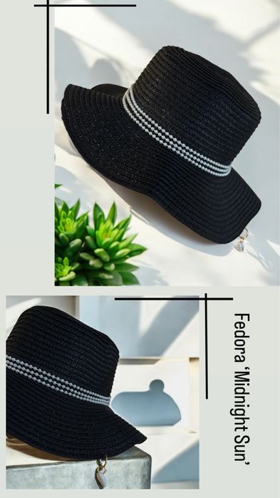 Ръчно декорирана лятна дамска шапка