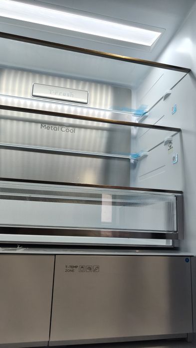 Side by Side TCL RC521CXE0, 521 l, No Frost, Zona Convertibila,Inox ,NOU Gr. 2 ani