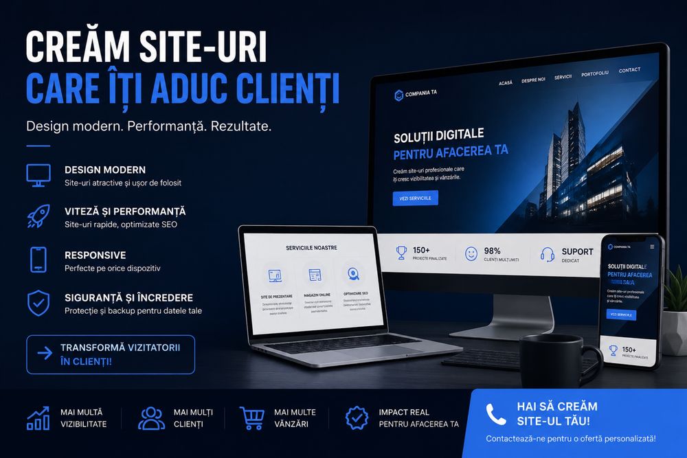 Creez site-uri web profesionale