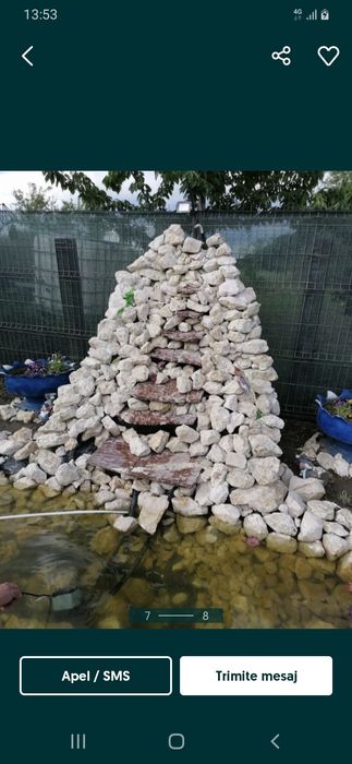 Piatra ornamentala calcar alb gabioane pt gard