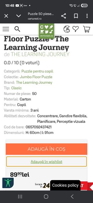 Puzzle Numbers de la The Learning Journey cartoane forma mare
