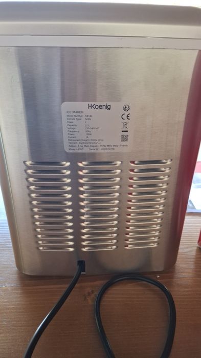 Ледогенератор  H.Koenig, KB14, 12 кг/24ч, 120W неръждаема стомана.