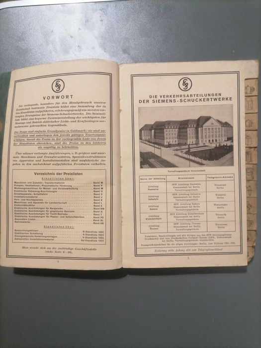 Carte veche colectie Catalog electrice SIEMENS SCHUCKERT 1924
