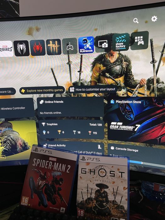 PS5 slim 1tb  + Marvel Spiderman 2