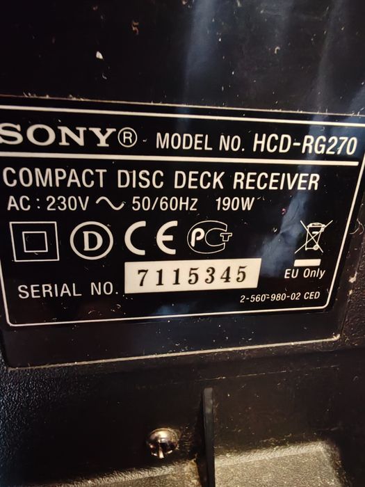 Аудио система sony работи отлично