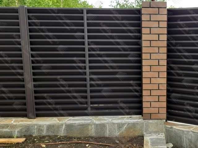 Забор жалюзи еврожалюзи