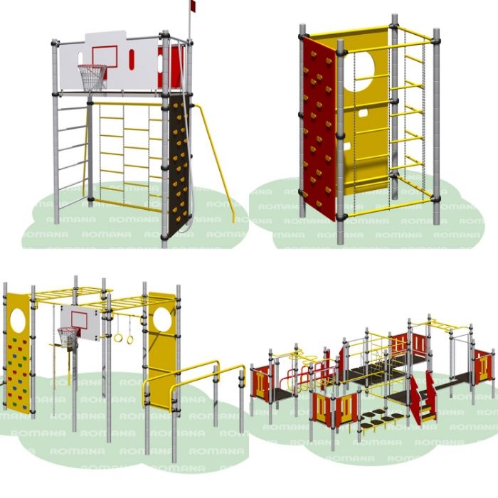 Спортивная детская площадка ROMANA Спорт болалар майдончаси. Воркаут