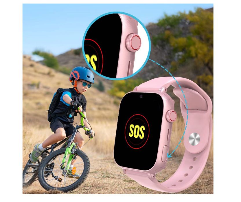 Smartwatch copii Forever Kids Look Me! 3 KW-520 GPS WiFi 4G Roz