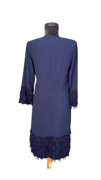 Rochie bleumarin cu maneca lunga MONESSE