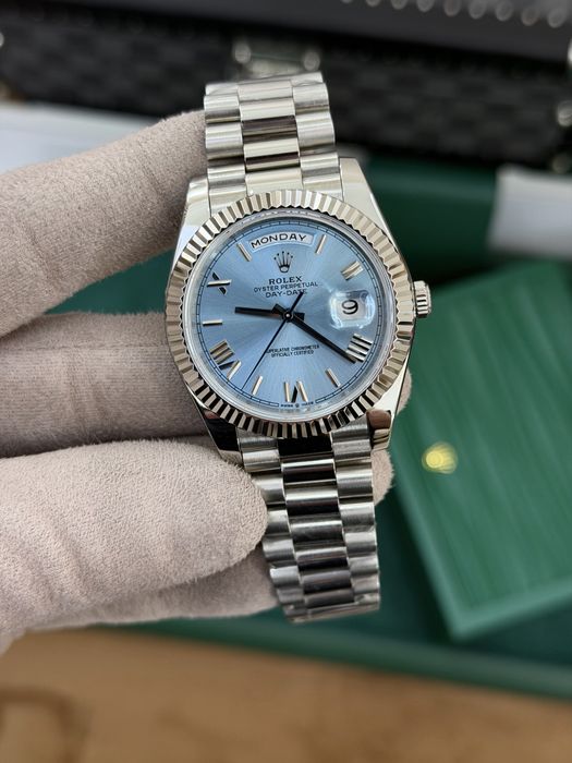 Rolex Day-Date 40 Platinum Roman Dial