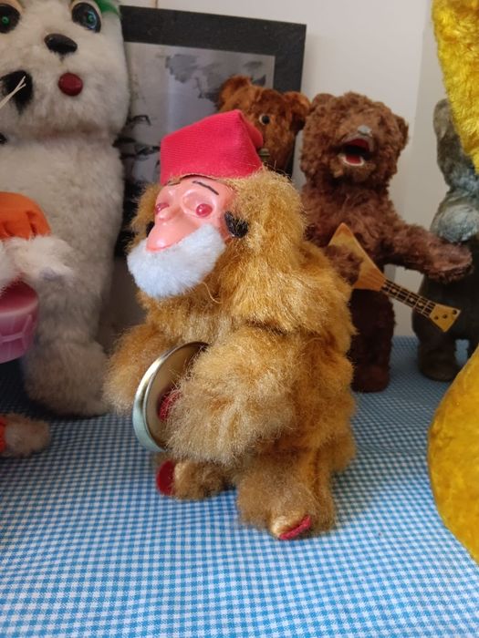 Jucarie veche din pluș, romaneasca, ruseasca, perioada Comunista RSR