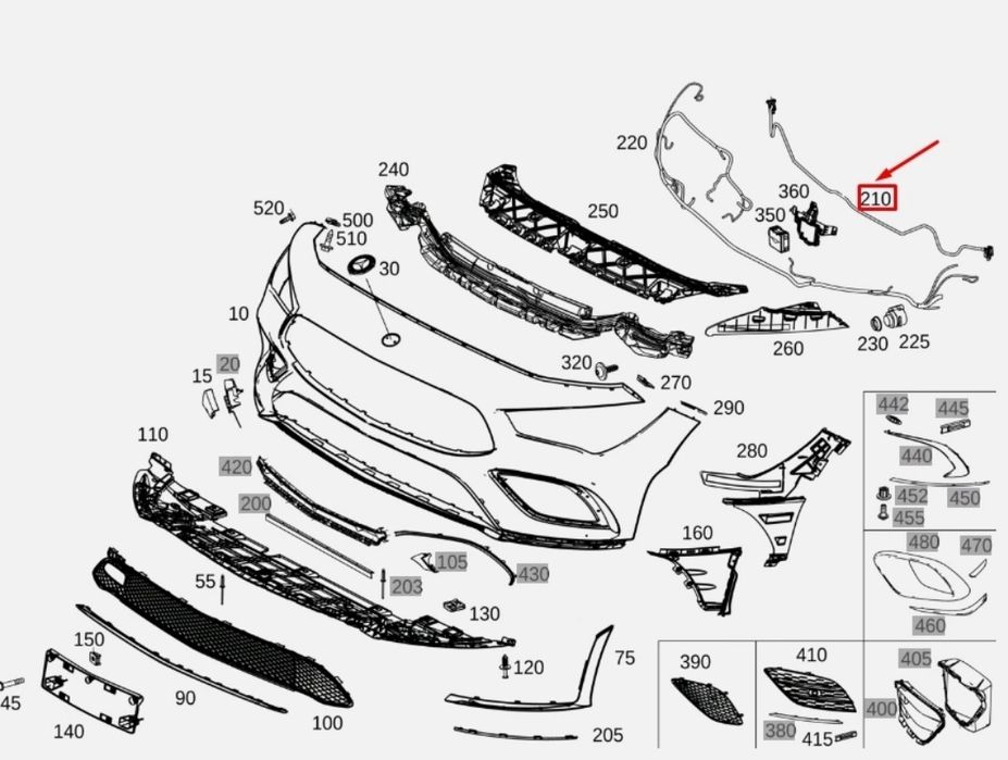 Senzor NOU impact presiune pedestrian pietoni Mercedes CLA W118 C118 X118 A118 A1189051102