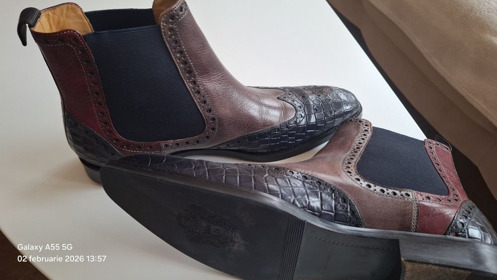 Ghete pentru barbati  din piele Melvin&Hamilton