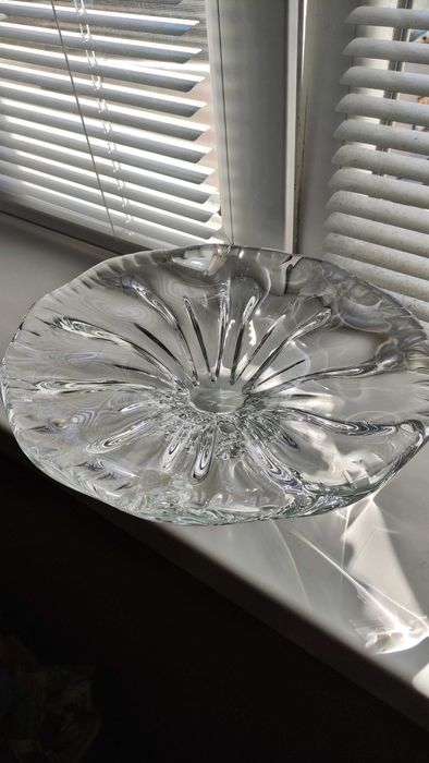 Голяма тежка кристална купа/фруктиера