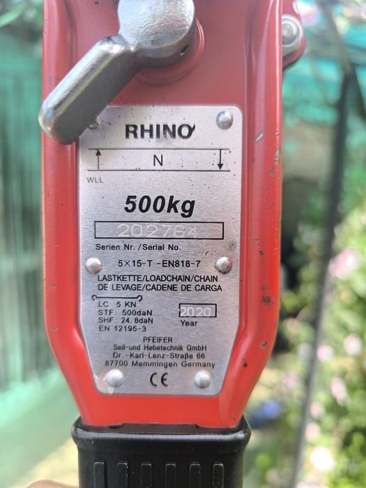 Лебедка PFEIFER Rniho 500kg 3 m GERMANY