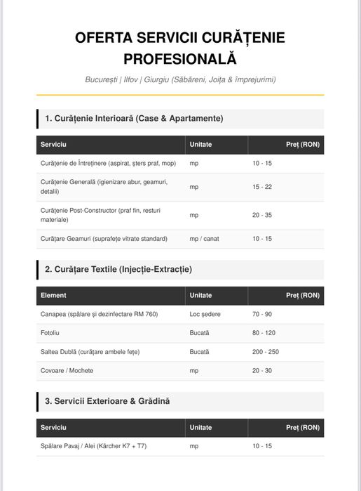 Servicii curățenie profesională