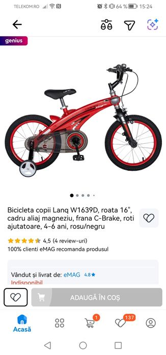 Bicicleta copii Lanq 16