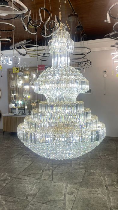 установка люстра