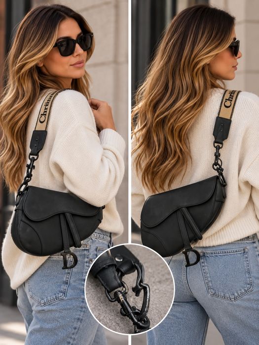 Дамска чанта CHRISTIAN DIOR SADDLE – черна