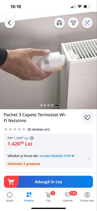 Pachet 2 Capete Termostat Wi-Fi Netatmo