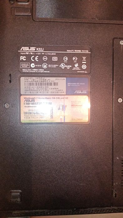 Ноутбук ASUS K52J  (Матрица целая + зарядка)