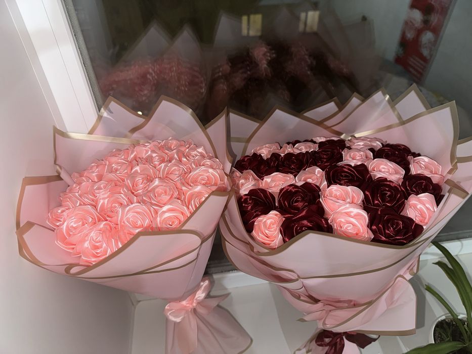 Атласные розы под заказ
