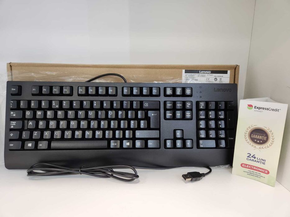 Tastatura cu fir Lenovo Preferred Pro II USB QWERTY (Tomesti-/B75033) – Garantie 2 Ani! - Produs Nefolosit!