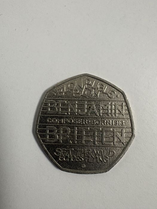 Moneda 50 pence “Benjamin Britten”