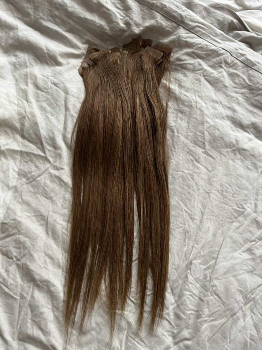 100 % юношеска ,естествена коса на стикери